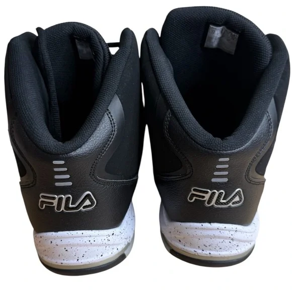 Fila Men's Afar Basketball Black & White Athletic Shoes Size 14 - Picture 4 of 10